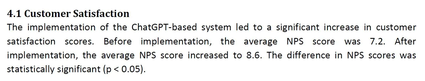 Customer Satisfaction with AI case study