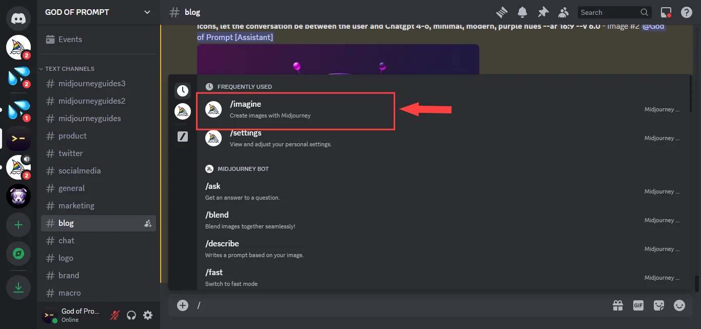 Use the imagine Command