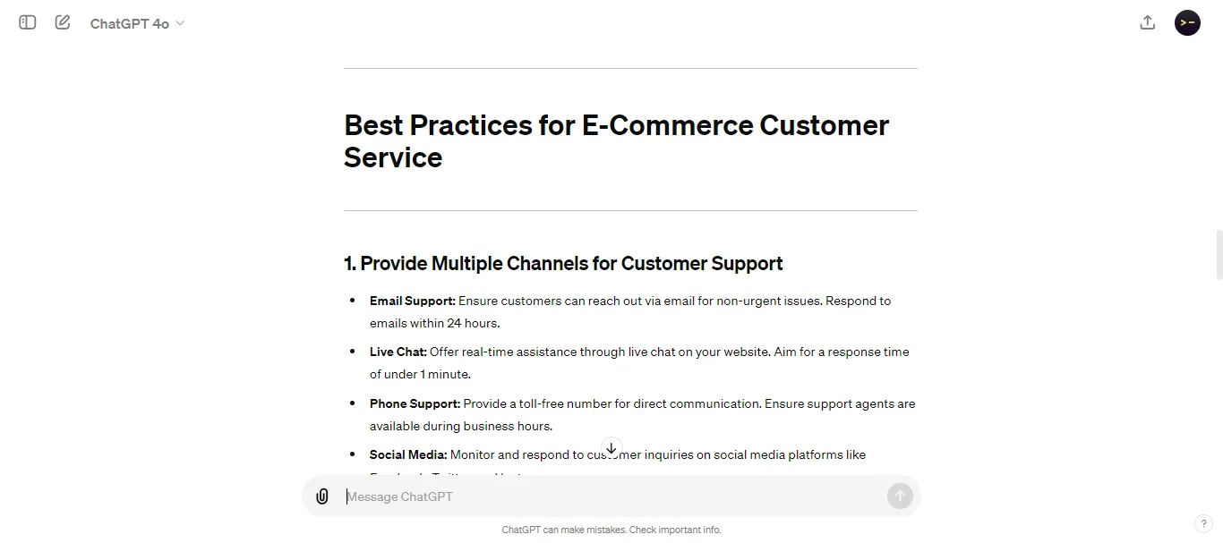 Customer Satisfaction & Service