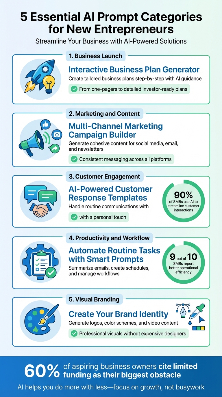 5 Essential AI Prompt Categories for New Entrepreneurs