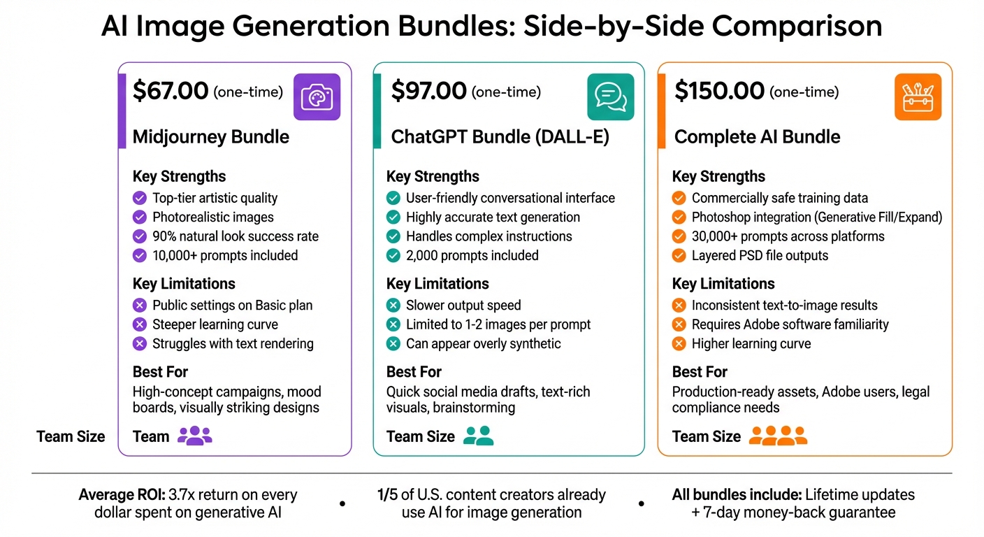 AI Image Generation Bundles Comparison: Features, Pricing and Best Use Cases