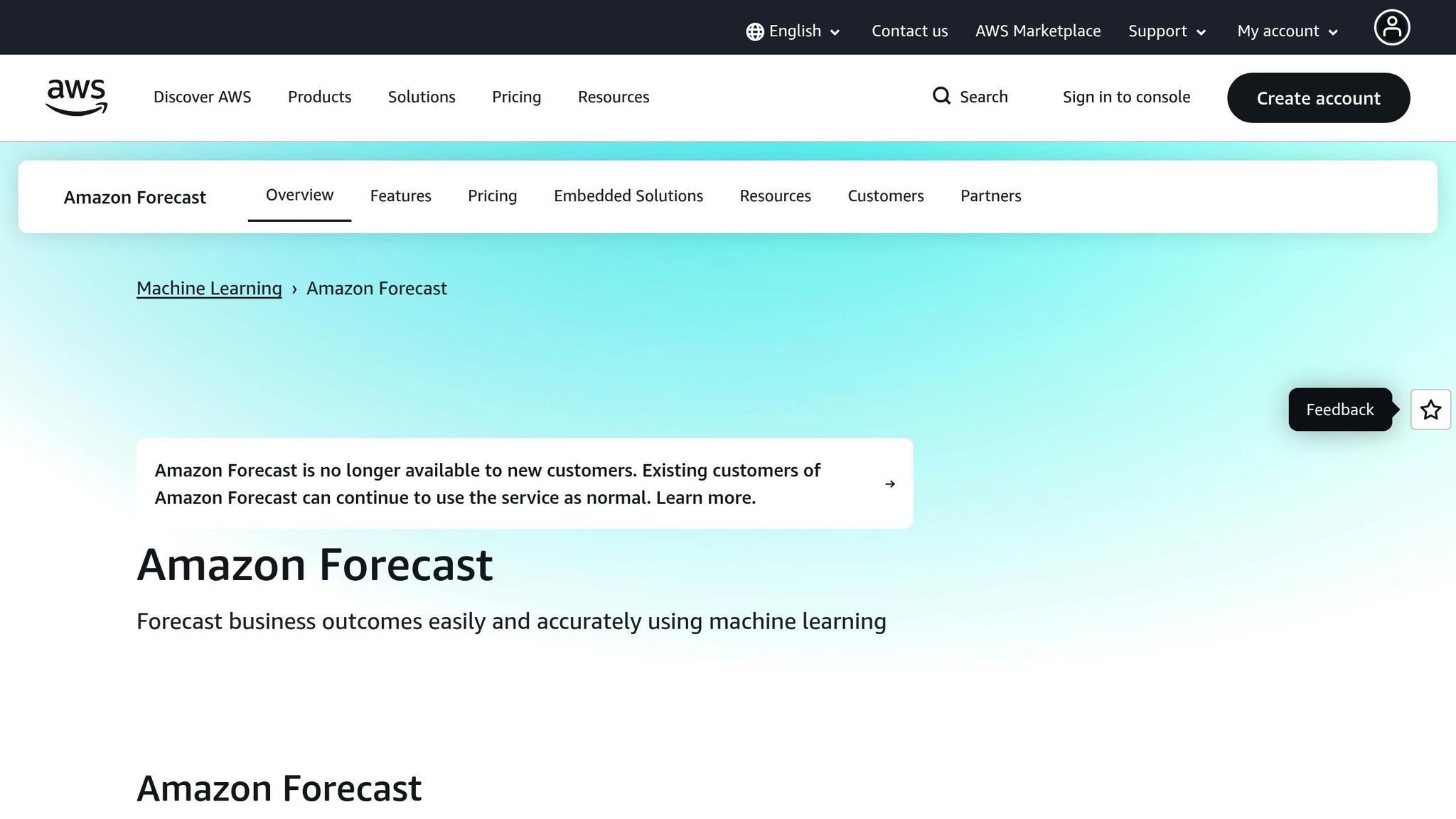 AWS Forecast