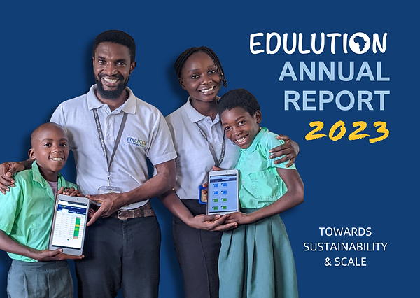 Edulution Annual Report 2023, towards sustainability & scale