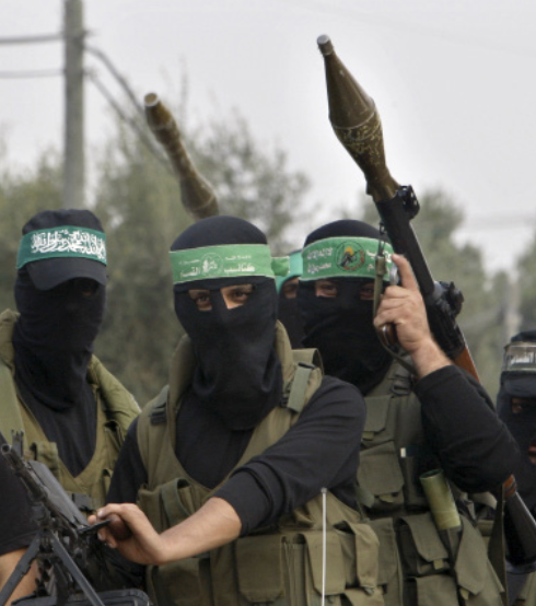 Hamas terrorists with guns