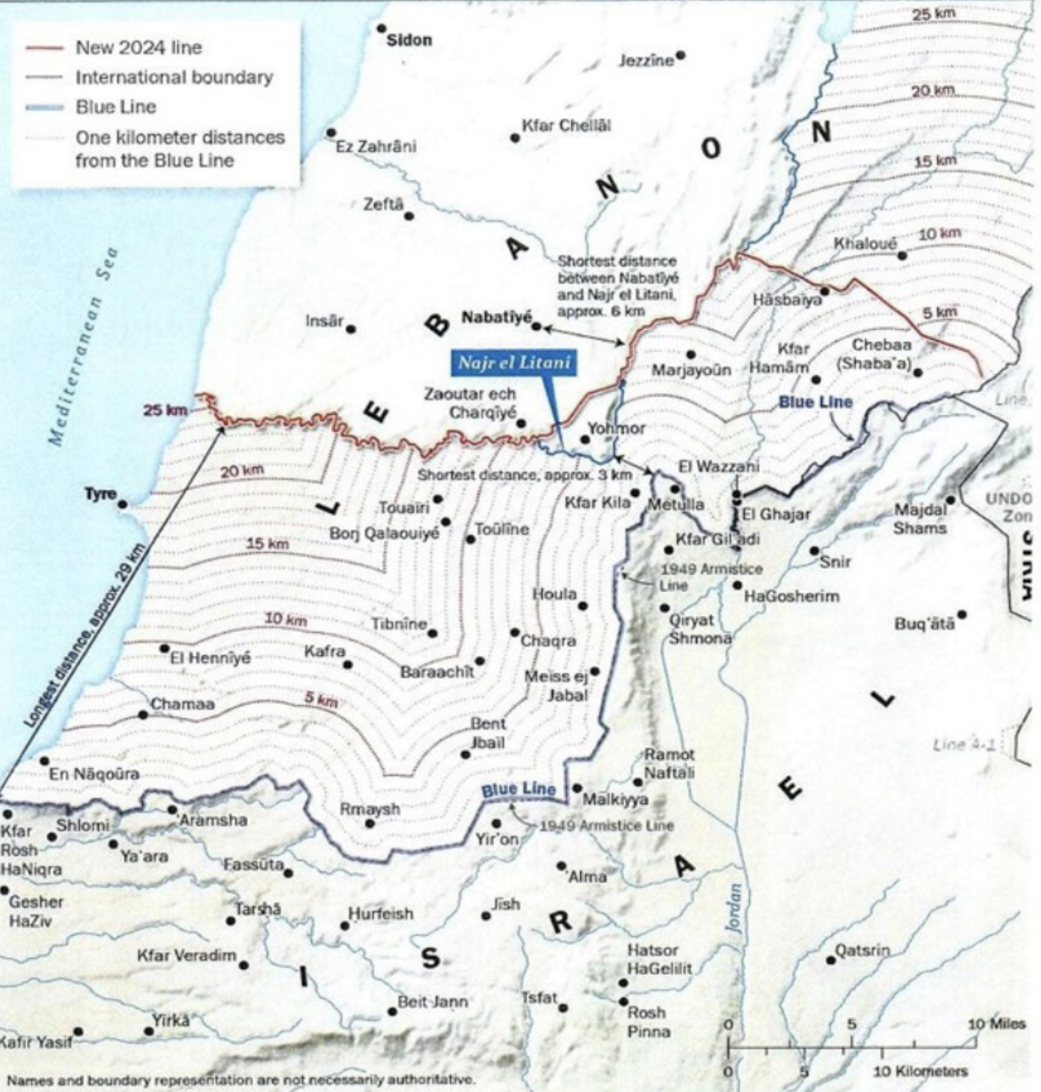 The map accompanying the ceasefire agreement.