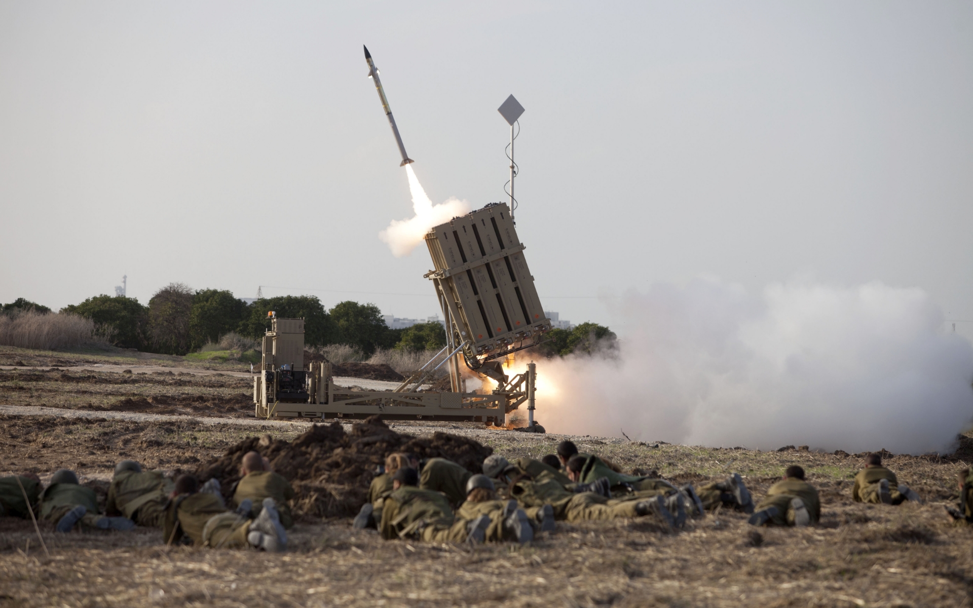 iron dome firing interceptor