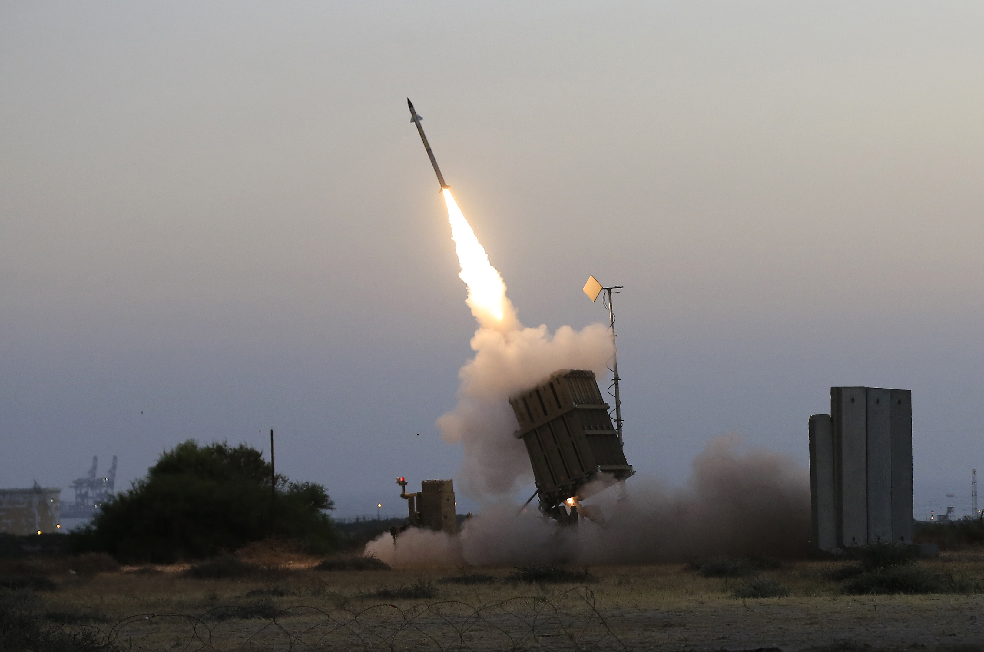Iron Dome firing an interceptor