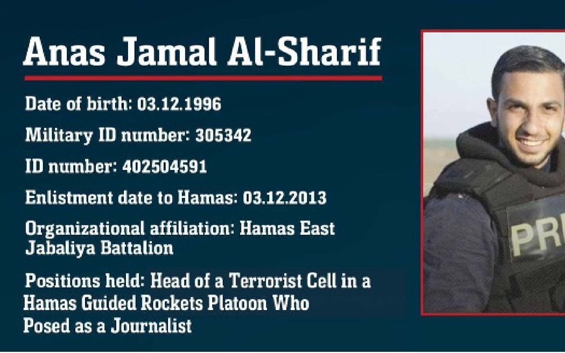 Hamas terrorist wearing a press vest