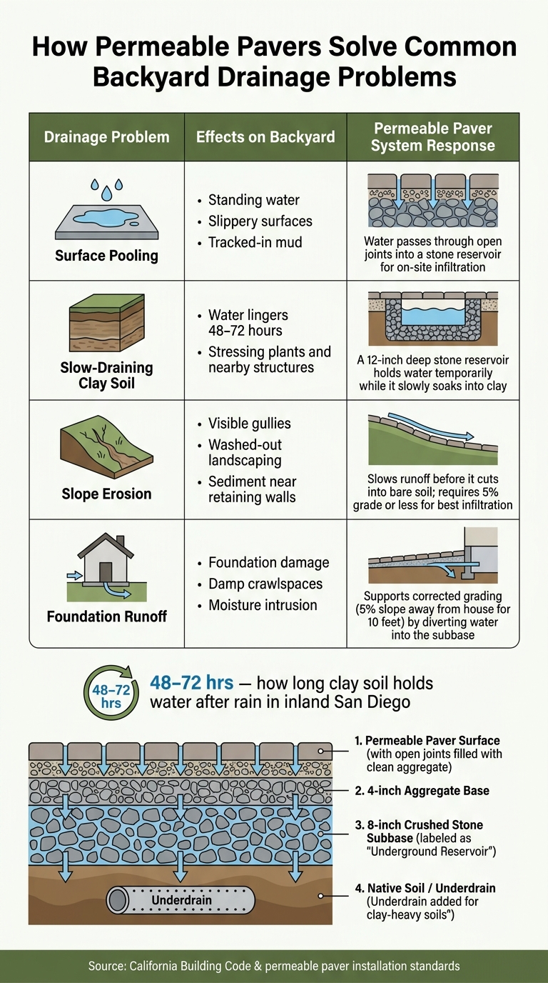 Permeable Pavers vs. Standard Pavers: Drainage Problem Solver