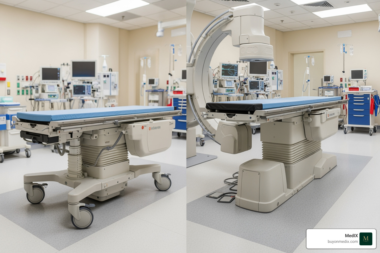 comparing a mobile c-arm table with a fixed-base model - c arm tables for sale