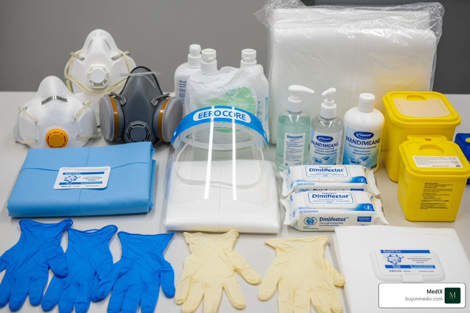 various medical disposables used for infection prevention - infection control supplies