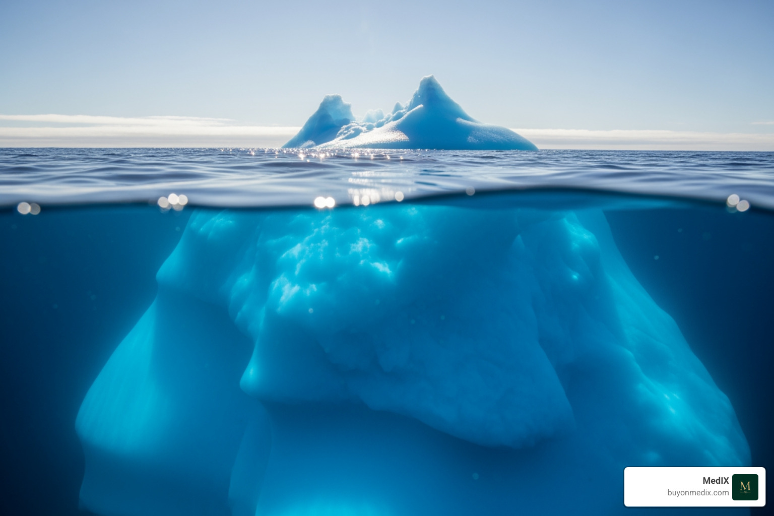 TCO iceberg showing visible purchase price vs. hidden lifecycle costs - medical equipment procurement in India TCO iceberg showing visible purchase price vs. hidden lifecycle costs - medical equipment procurement in India