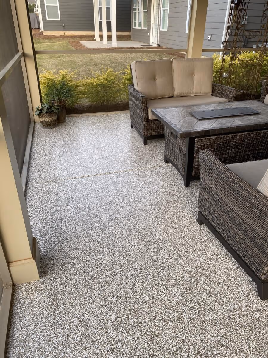 patio epoxy floor in charlotte