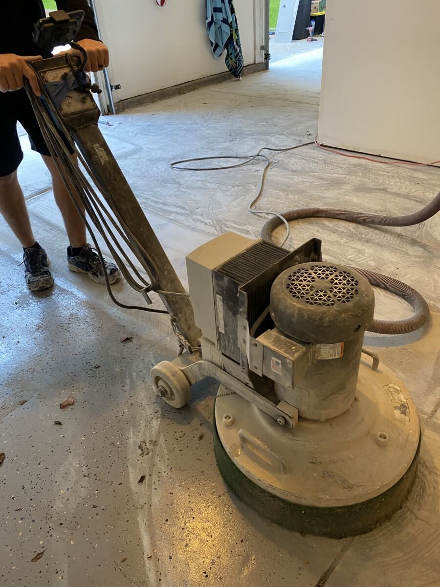 concrete grinding garage floor charlotte