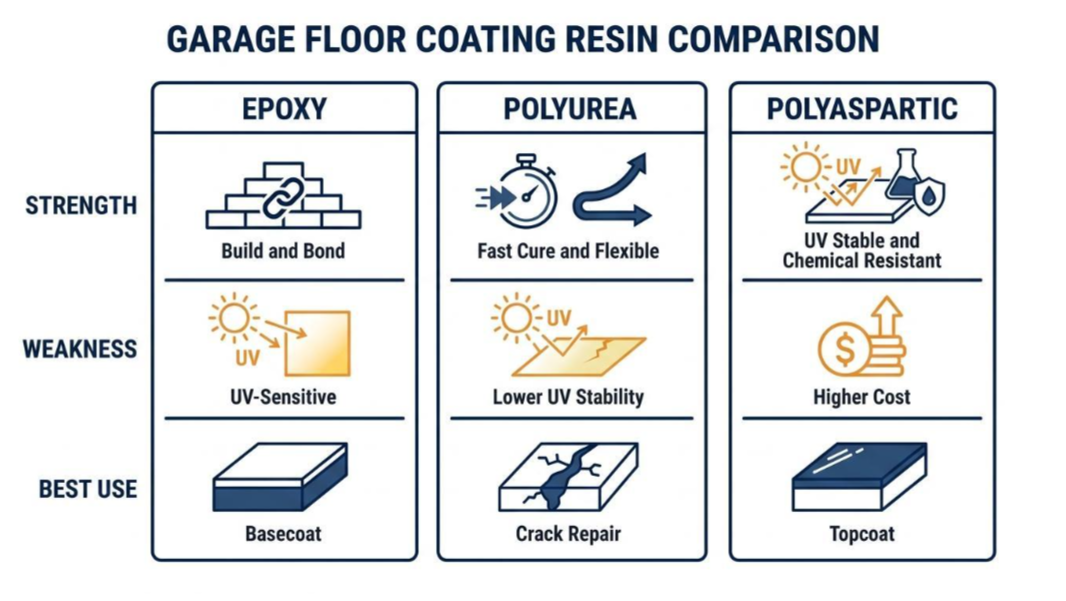 Epoxy vs Polyurea vs Polyaspartic: Which Floor Coating Wins?