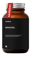 Gameday Men’s Health Minoxidil treatment bottle used to promote hair regrowth, increase follicle strength, and reduce thinning for men experiencing hair loss.