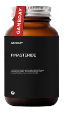 Gameday Men’s Health Finasteride treatment bottle used to reduce hair loss, block DHT, and support long-term hair regrowth and follicle preservation.