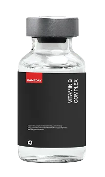 Gameday Men’s Health Vitamin B Complex injection vial designed to improve energy levels, support metabolic function, enhance mood and cognitive health, and promote overall cellular wellness.