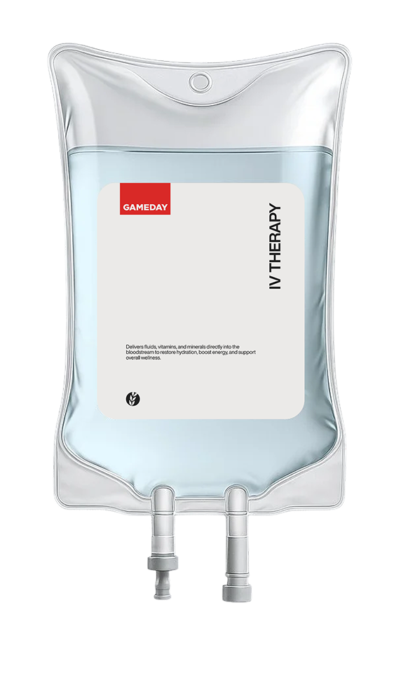 IV therapy infusion setup used for clinician-guided hydration and nutrient delivery at Gameday Men’s Health in Syracuse, NY.