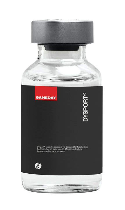 Dysport neuromodulator injection vial prepared for clinician-administered aesthetic treatment at Gameday Men’s Health in Syracuse, NY