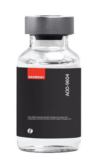 AOD 9604 peptide injection vial for weight management and metabolic support