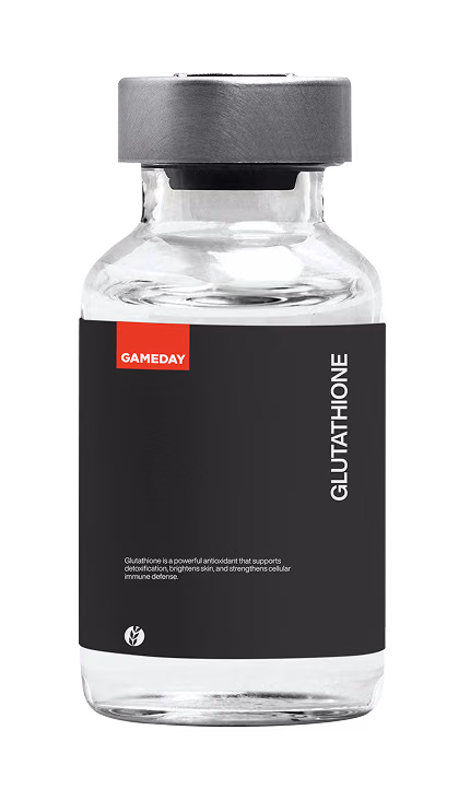 Vial of Glutathione injection used to support antioxidant protection, detox pathways, and cellular health at Gameday Men’s Health in Leesburg, FL.