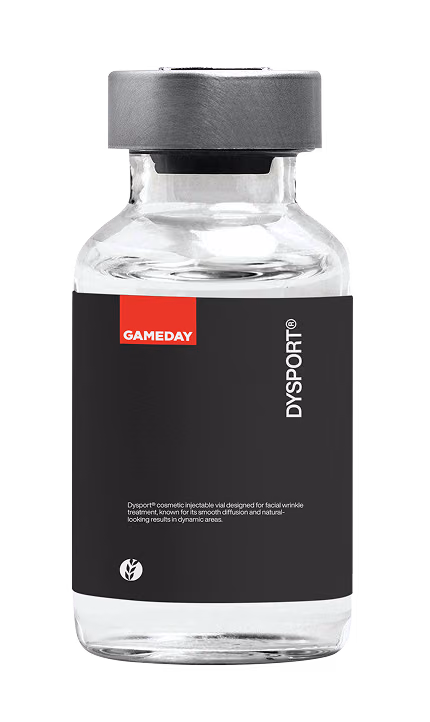 Dysport neuromodulator injection vial prepared for clinician-administered aesthetic treatment at Gameday Men’s Health in Leesburg, FL