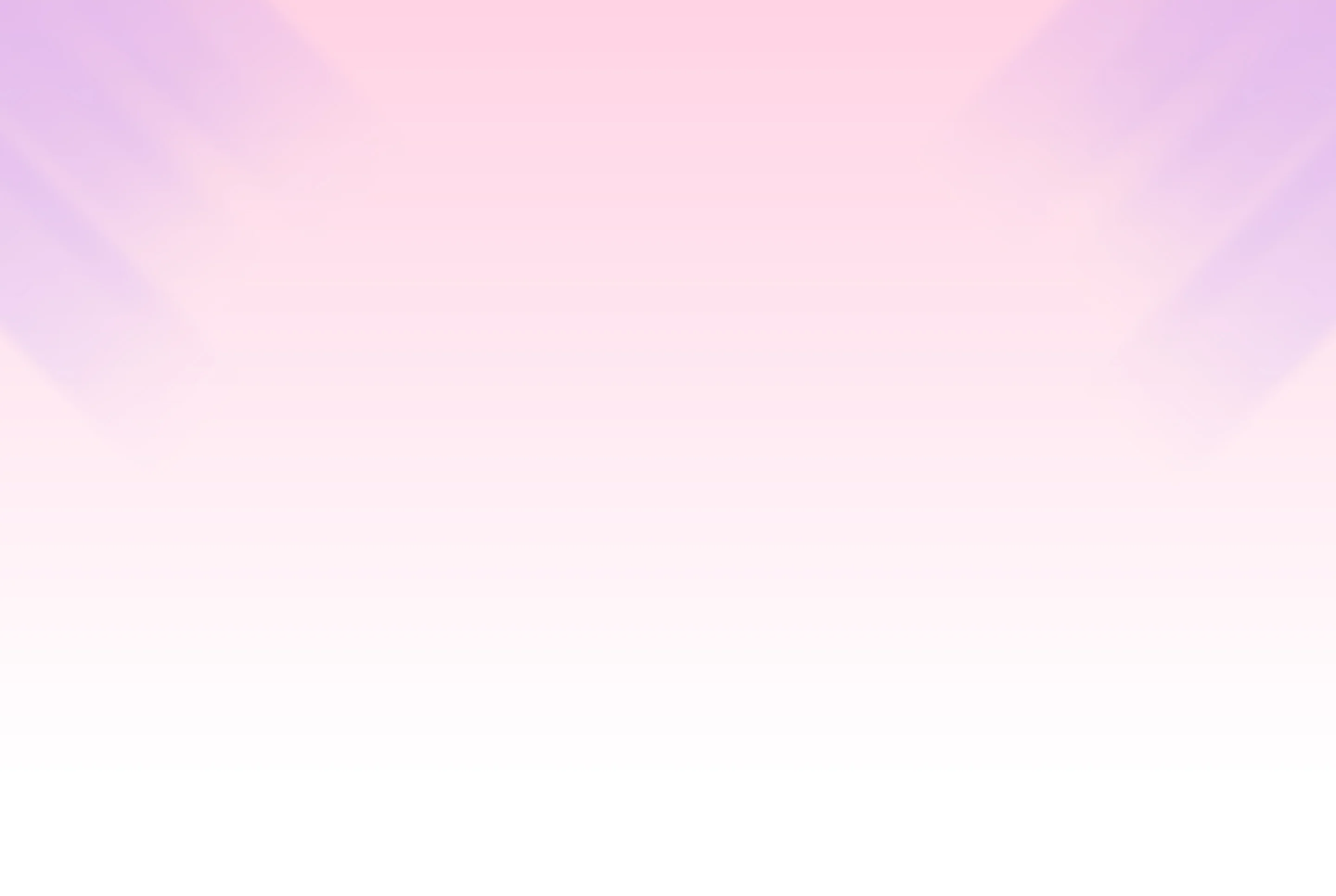 Soft gradient background with light pink and purple hues fading into white.