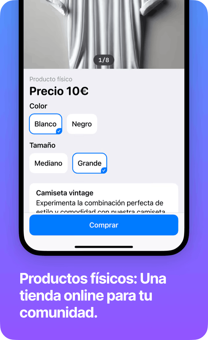 Physical products: an online store for your community
