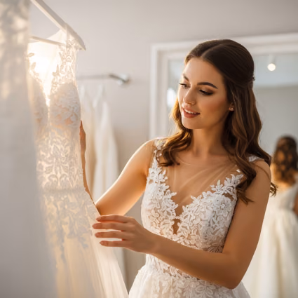 Brautkleid-Detail im Elana Atelier
