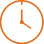 Orange clock icon