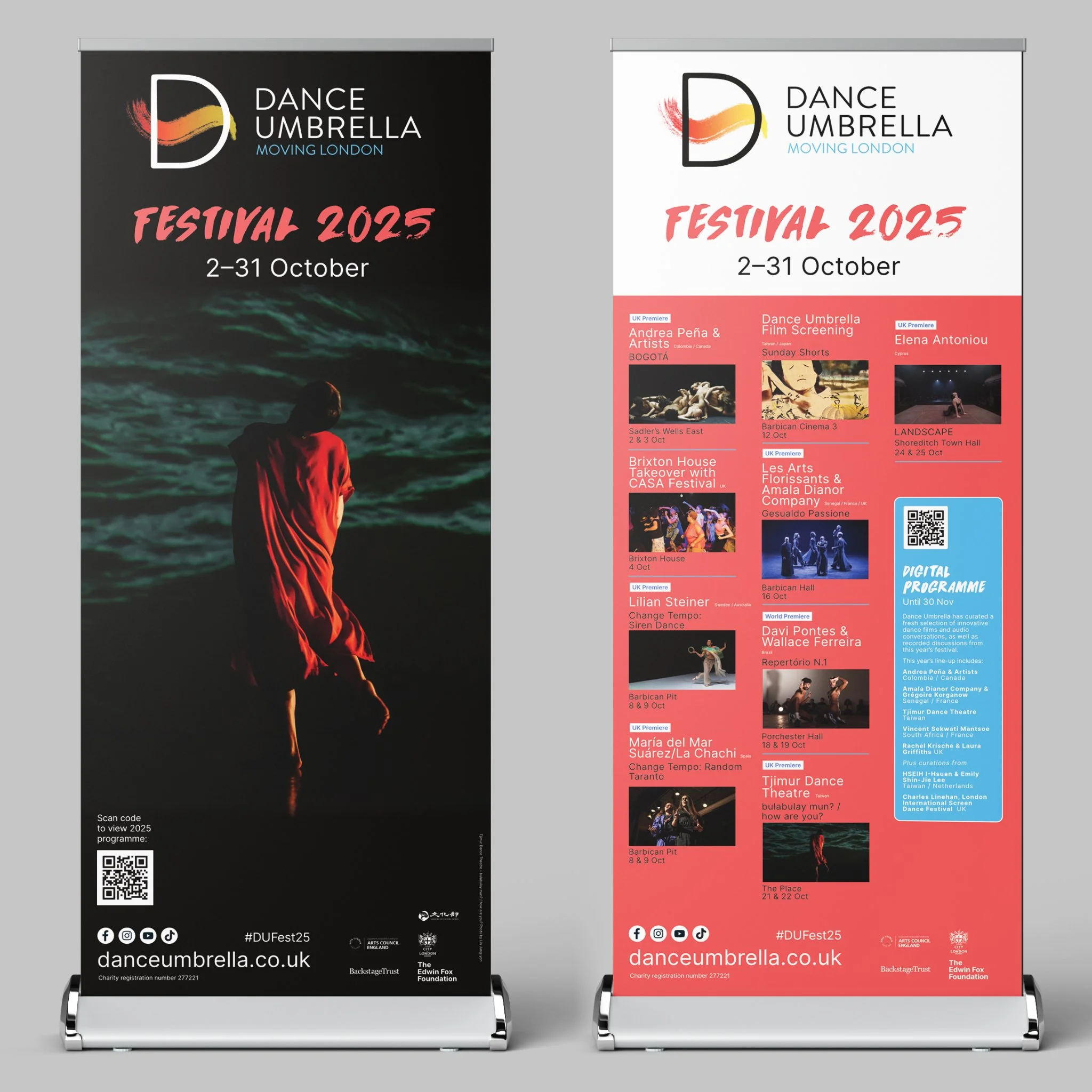 Two pop-up banners