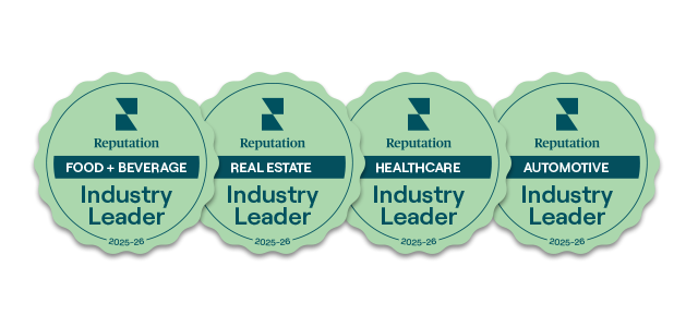 Four industry leader badges