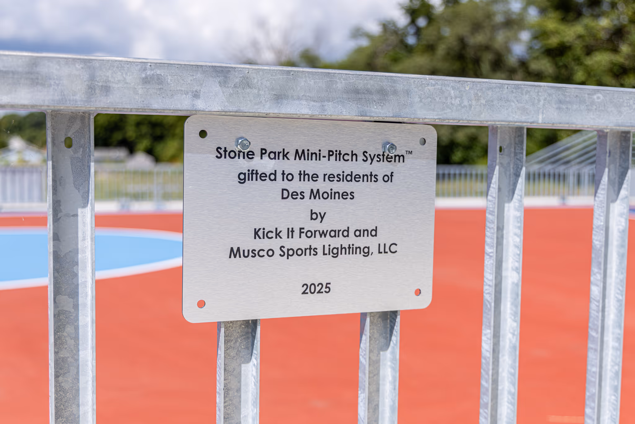 Stone Park Mini-Pitch System gifted to Des Moines by Kick it Forward in 2025