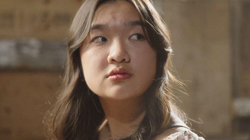 Close-up of woman looking off screen