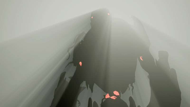 Silhouetted monster still from 3D animation project