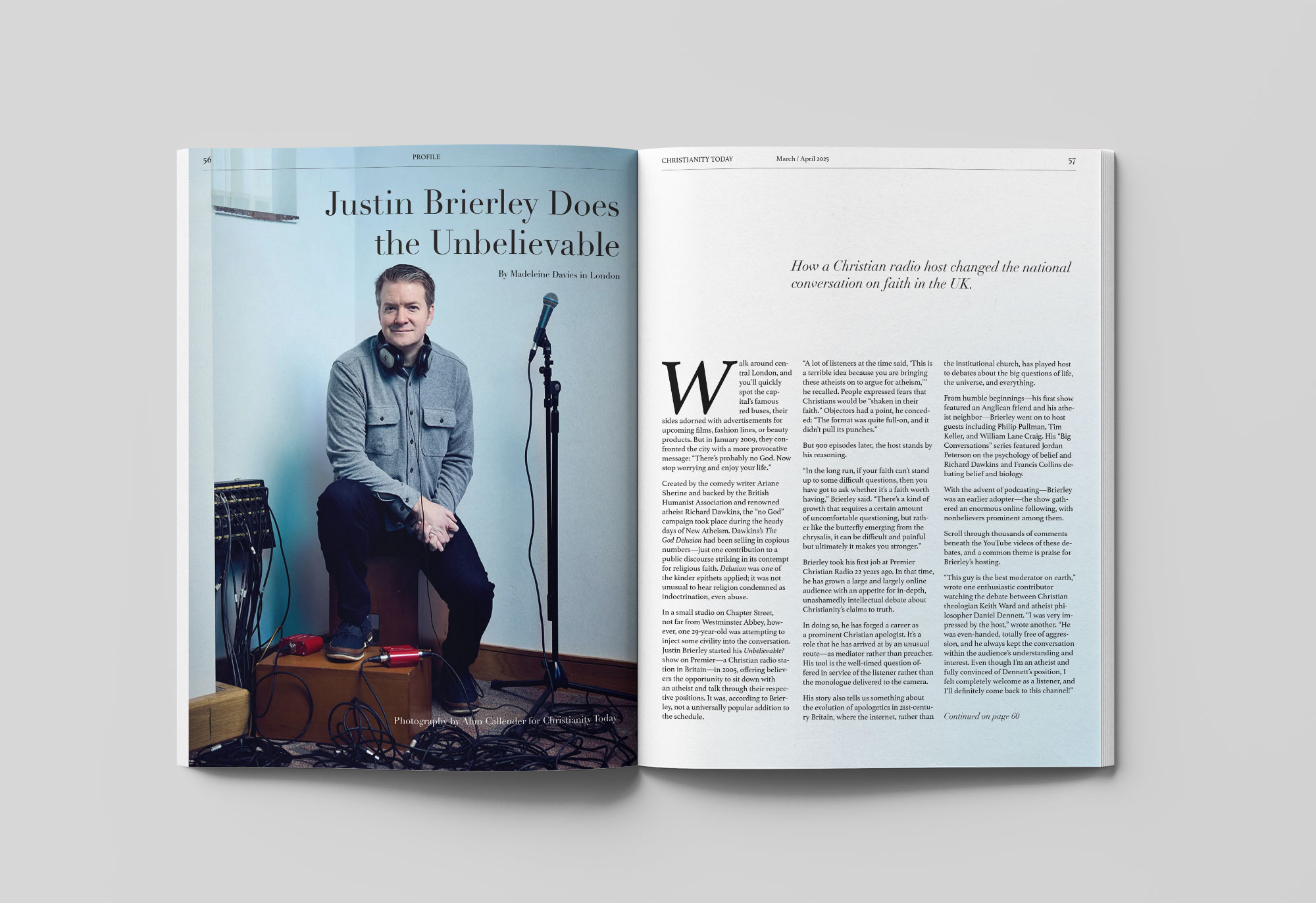 Magazine spread design from Crown courses