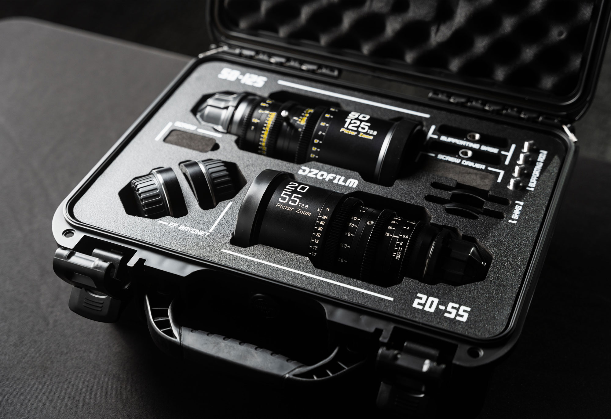 Pictor zoom lens in case