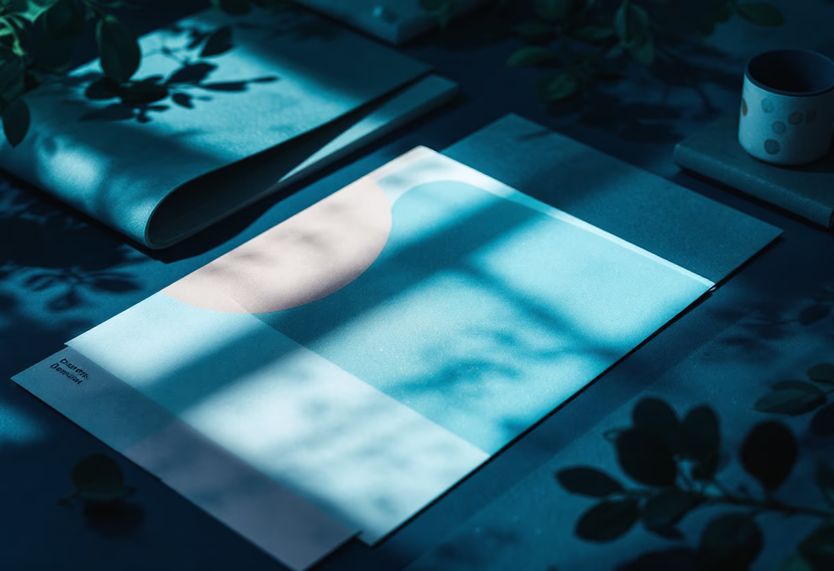 image of branding materials (for a graphic design studio)