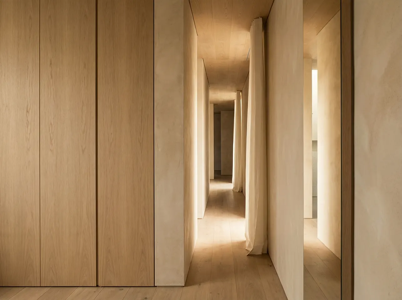 un intérieur minimal, luxueux et chaleureux