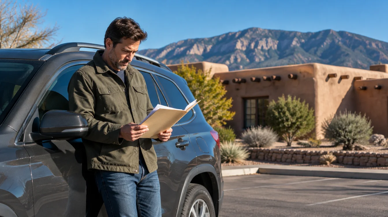 New to New Mexico with a car? Register it in person at an MVD field office with the original title, insurance, two residency proofs and a VIN inspection.