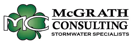 McGrath Consulting logo featuring the letters MC intertwined with a green four-leaf clover.