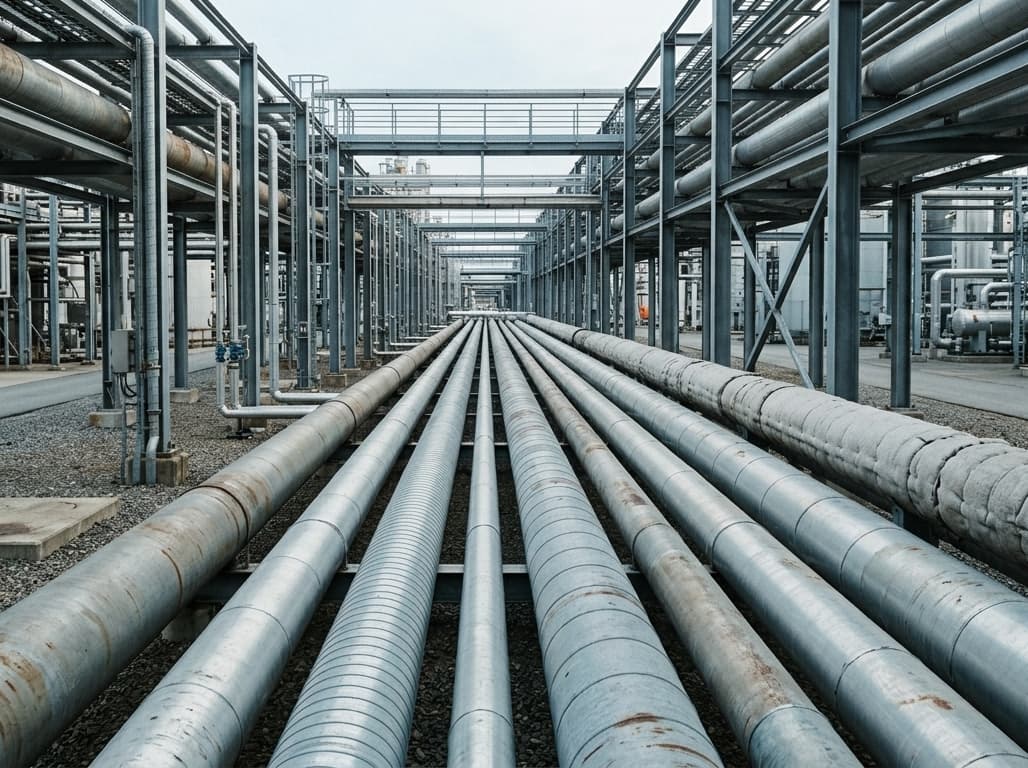 Industrielle rørledninger i prosessanlegg