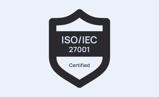 ISO/IEC 27001 certified badge