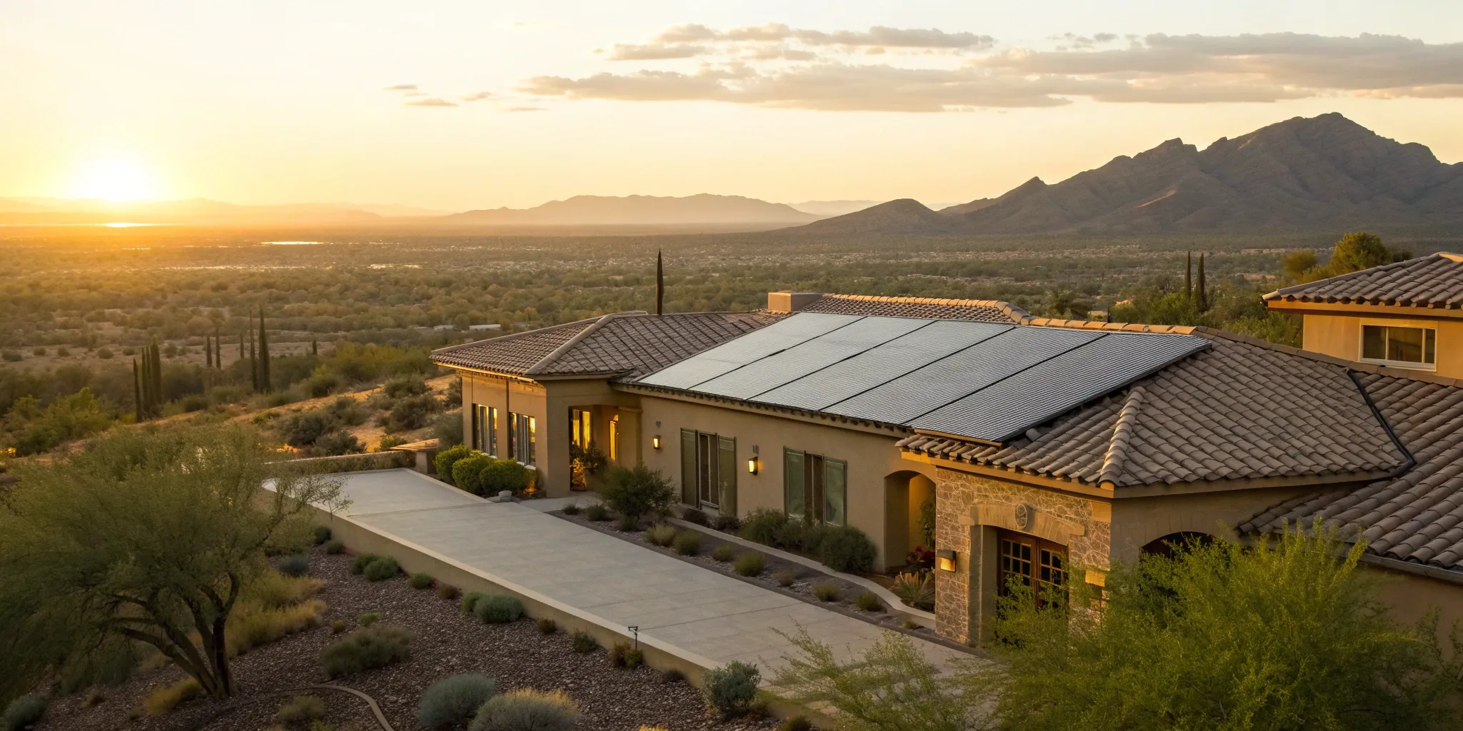 The cost of solar panel cleaning service for rooftop panels on a home in Arizona.