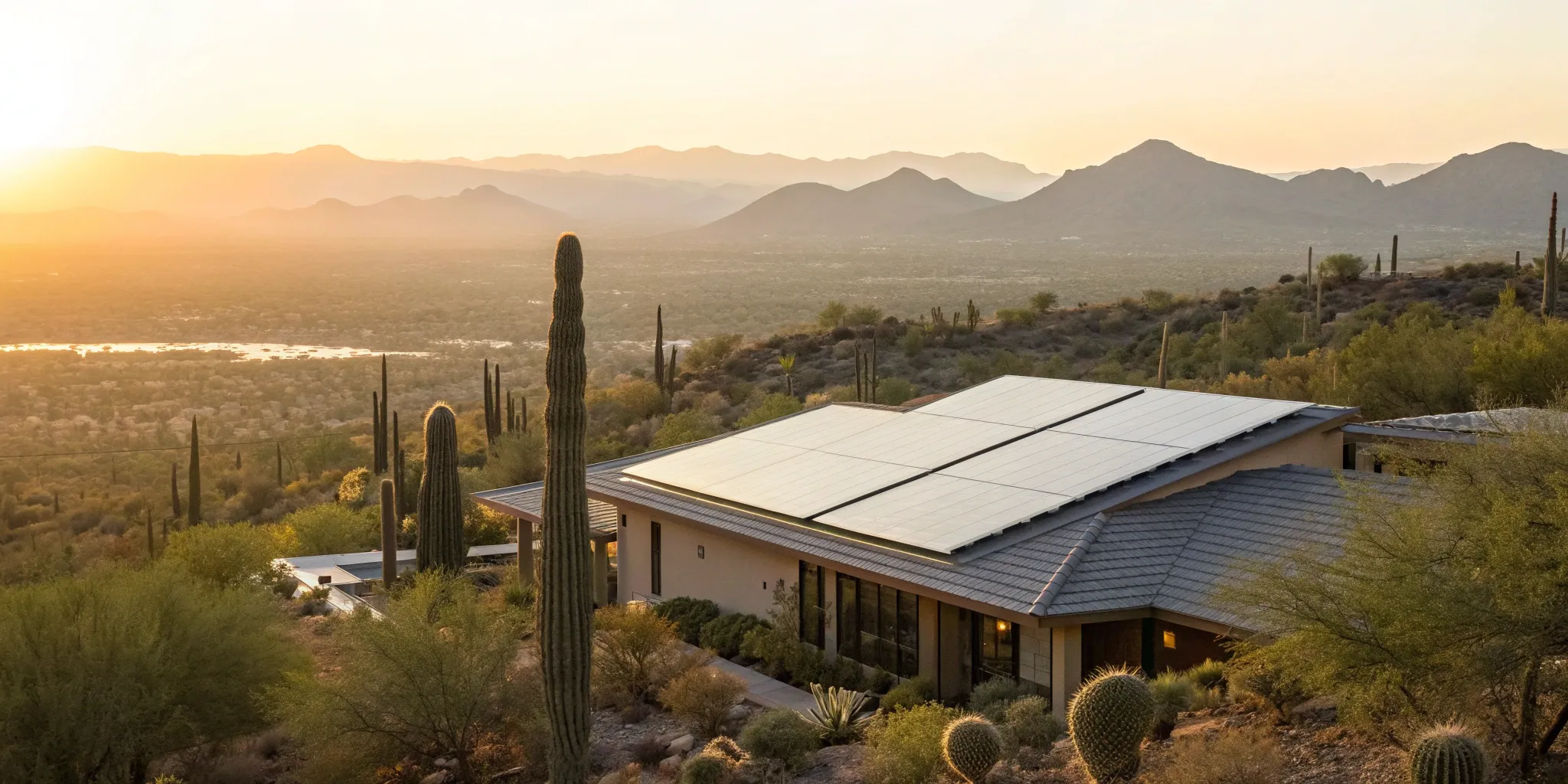 Cleaning dusty solar panels on a home in Arizona makes a significant difference.
