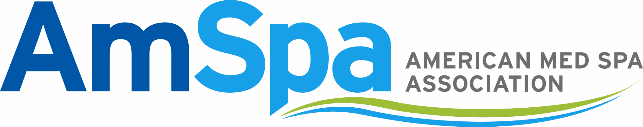 AmSPA logo for American Med Spa Association in blue and green colors