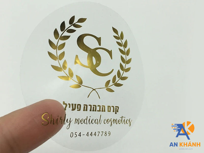 Mẫu logo dán nổi mỹ phẩm