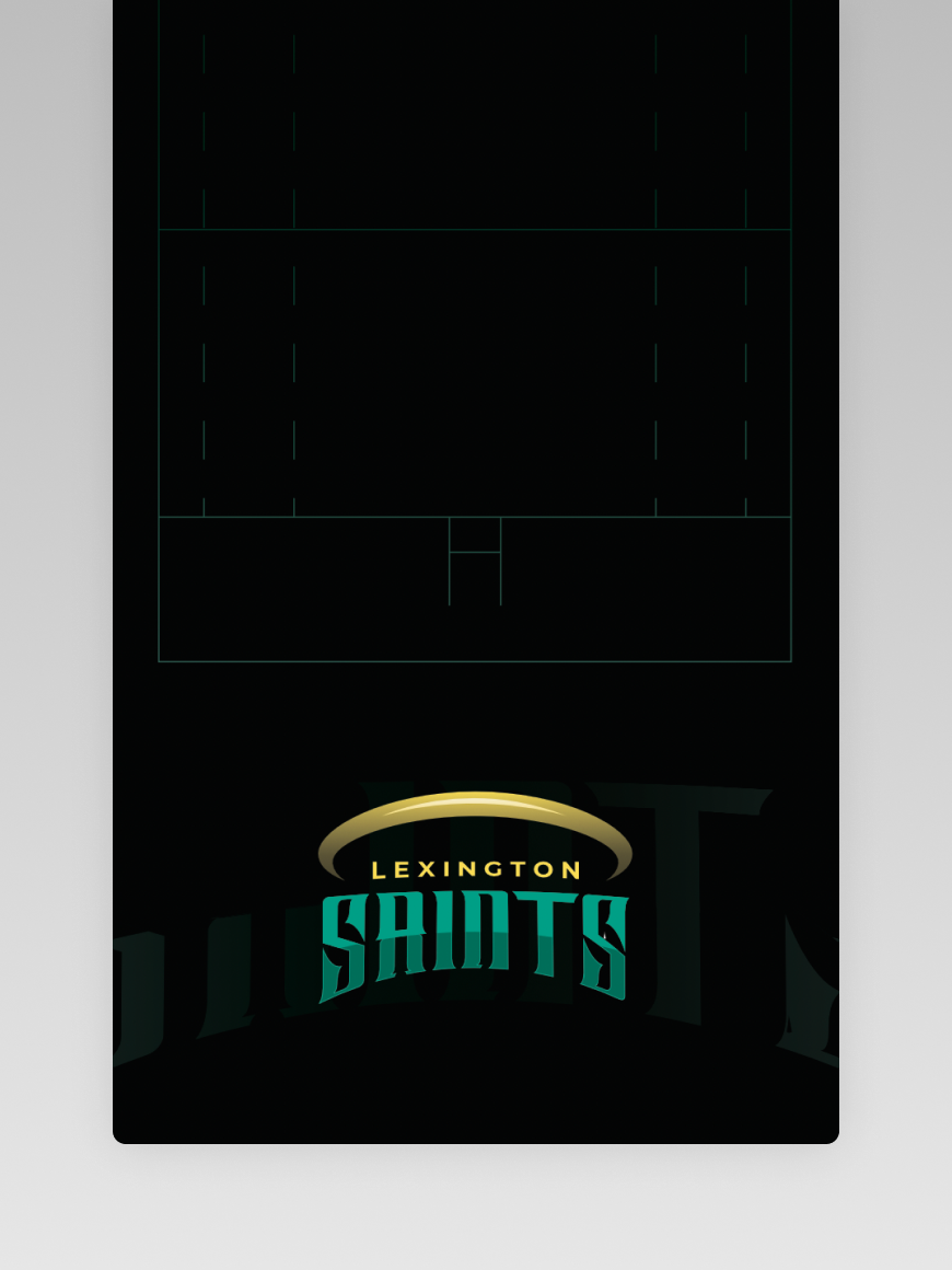 A mockup of the Lexington Saints rugby team logo