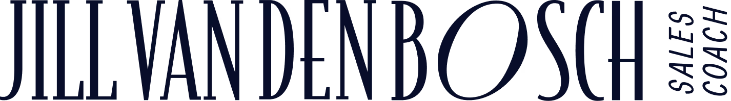 Logo met de naam Jill Vandenbosch en daaronder de titel Sales Coach.